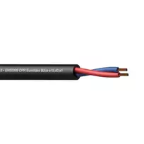 PROCAB CLS215-B2CA/3 – Garsiakalbio laidas – 2 x 1,5 mm2 – 16 AWG – EN50399 CPR Euroclass B2ca-s1b,d0,a1 100 m medinė ritė