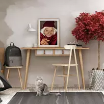 Darbo stalas, Hanah Home, ąžuolas Balta, 120 x 74 x 60, cm