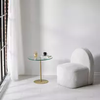 Šoninis staliukas, Hanah Home, Auksinis, 50 x 50 x 50, cm