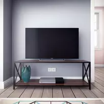 TV stovas, Hanah Home, graikinis riešutas Juoda, 120 x 45,7 x 33, cm