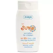 "Ziaja Sun" losjonas nuo saulės SPF 50+ - apsauginis losjonas nuo saulės vaikams 6M+, 125ml