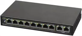 PULSAR S108 tinklo komutatorius Fast Ethernet (10/100) Maitinimas per Eternetą (PoE) Juoda