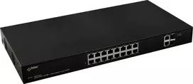 PULSAR SF116 tinklo komutatorius Valdomas Fast Ethernet (10/100) Maitinimas per Eternetą (PoE) 1U Juoda