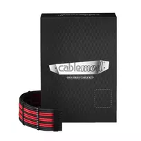 CableMod C-Series PRO ModMesh kabelių rinkinys, skirtas Corsair AXi/HXi/RM (geltona etiketė) – juoda/raudona