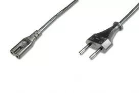 DIGITUS Power Cord, Euro - C7 M/F, 1.8m, H03VVH2-F 0.75qmm, black Digitus
