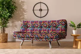 Trijų vietų sofa-lova Hanah Home Misa, daugiaspalvė, 71 x 71