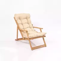 Sodo kėdė, Hanah Home, Brown Kremas, 66 x 110 x 48, cm