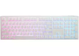Ducky One 3 Aura White žaidimų klaviatūra, RGB LED – MX-ruda