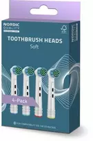 Dantų šepetėlio antgaliai Nordic Quality tinka Oral-B®, Standard Soft, 4 vnt. / 2270013