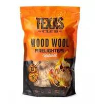 Ugnies Įdegtukai TEXAS CLUB "WOOD WOOL" 32 vnt
