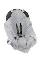 Blanket with hood -  899 - SWADDING TO CAR SEAT - COTTON - size 80x80 - GREY