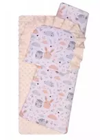 Bedding set to Strolley - 634 - MINKY / COTTON PRINT - ECRU
