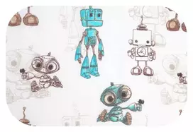 Diaper - 27329 - TETRA PRINT - EGA - ROBOTY  - size 70x80 cm