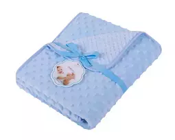 Blanket - 626 - MINKY/CORAL - size 80x90 - BLUE