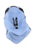Blanket with hood -  899 - SWADDING TO CAR SEAT - COTTON - size 80x80 - BLUE