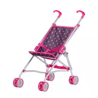 Vežimėlis lėlėms - 9302 - LELIJOS - JUODOS ir RAUŽOS TAŠKelės