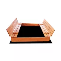 Smėlio dėžė Bonus Orbis, 120x120cm, su patiesalu, ruda