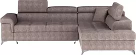 Kampinė sofa Eridano, modernus, ruda