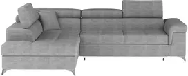 Kampinė sofa Eridano, moderni, pilka