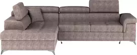Kampinė sofa Eridano, modernus, ruda
