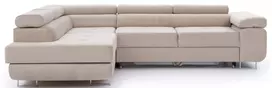 Kampinė sofa Anton, modernus, smėlio spalvos