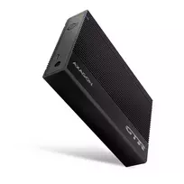 AXAGON EE35-GTR USB-C 3.2 Gen 1 – SATA 6G, 3,5" išorinio standžiojo disko korpusas, rievėtas – juodas