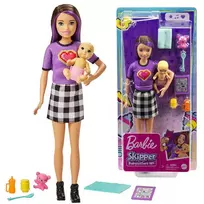 Barbie Skipper lėlės auklė + kūdikio reikmenys GRP11 ZA5084