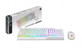 MSI Vigor GK30 kombinuotoji USB QWERTY klaviatūra ir pelė Balta