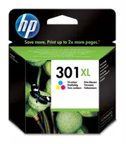 HP 301XL didelio našumo trispalvė originali rašalo kasetė