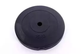 Vinilinis svorio diskas štangai ir hanteliams (lėkštė) 15kg (31,5mm)