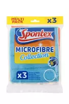 Mikropluošto šluostės su porolonu Spontex Multipack, 3 vnt.
