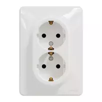 Dvivietis kištukinis lizdas SCHNEIDER SEDNA DESIGN,baltos sp