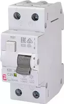 Srovės nuotėkio relė KZS-2M (C 25A; 6kA; 30mA A; 1P+N)