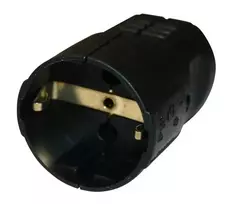 Ilgintuvo lizdas N&L, 3P, 16A, 250V, juodos spalvos