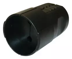 Ilgintuvo lizdas N&L, 2P, 16A, 250V, juodos spalvos