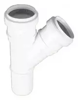 Vidaus kanalizacijos trišakis, Ø 32 / 32 mm, 45°, baltas