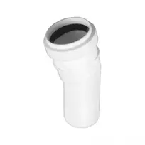 Vidaus kanalizacijos alkūnė HTplus, Ø 40 mm, 45°, balta