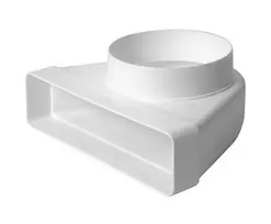 Ventiliacijos alkūnė EUROPLAST KLD25 220 x 55mm D125 90°