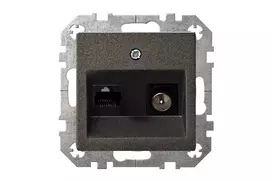 Antenos ir kompiuterio lizdas LIREGUS EPSILON, juodos spalv.