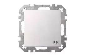 Kištukinis lizdas LIREGUS EPSILON, metalo spalvos, IP44