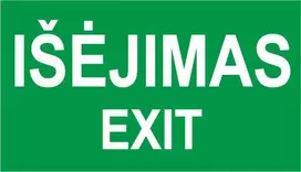 Lipdukas išėjimas exit 100x180mm