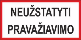 Lipdukas neužstatyti pravažiavimo 170x100mm