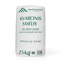 Kvarcinis smėlis 0–0,4 mm, 25 kg, 40