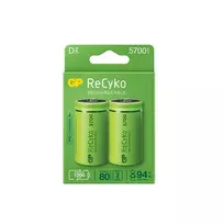 Įkraunami elementai GP RECYKO D, 5700 mAh, 2 vnt.