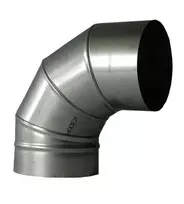 Kaminų alkūnė WADEX 116, D100 mm 90°