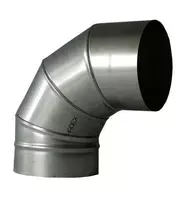 Kaminų alkūnė WADEX 116, D160 mm 90°