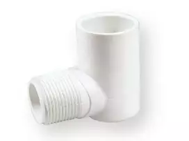 Alkūnė 410-005, PVC-U, 1/2"x90°, išor. srieg./klij. vidus