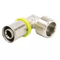 Alkūnė 873420A presuojama, 20x2.00-3/4", išorinis sriegis