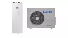 SAMSUNG oras-vanduo 4.4/5.0 kW SPLIT šilumos siurblio KOMPLEKTAS (su 260 l tūriniu šildytuvu) AE260RNWSEG/EU+AE040RXEDEG/EU