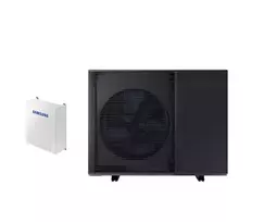 SAMSUNG oras-vanduo 8 kW Mono HT Quiet šilumos siurblys monoblokas, trifazis, su valdymo automatika KOMPLEKTE AE080BXYDGG/EU+MIM-E03EN